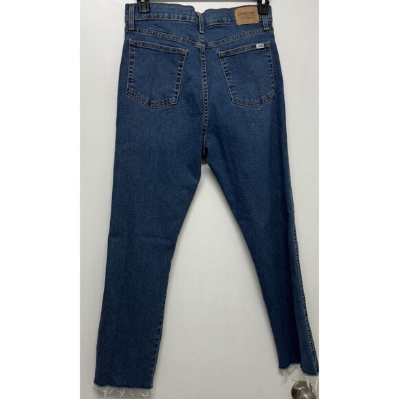 Signature Levi Strauss Heritage High-Rise Distressed Size 10 Fringe Hem - Picture 4 of 9